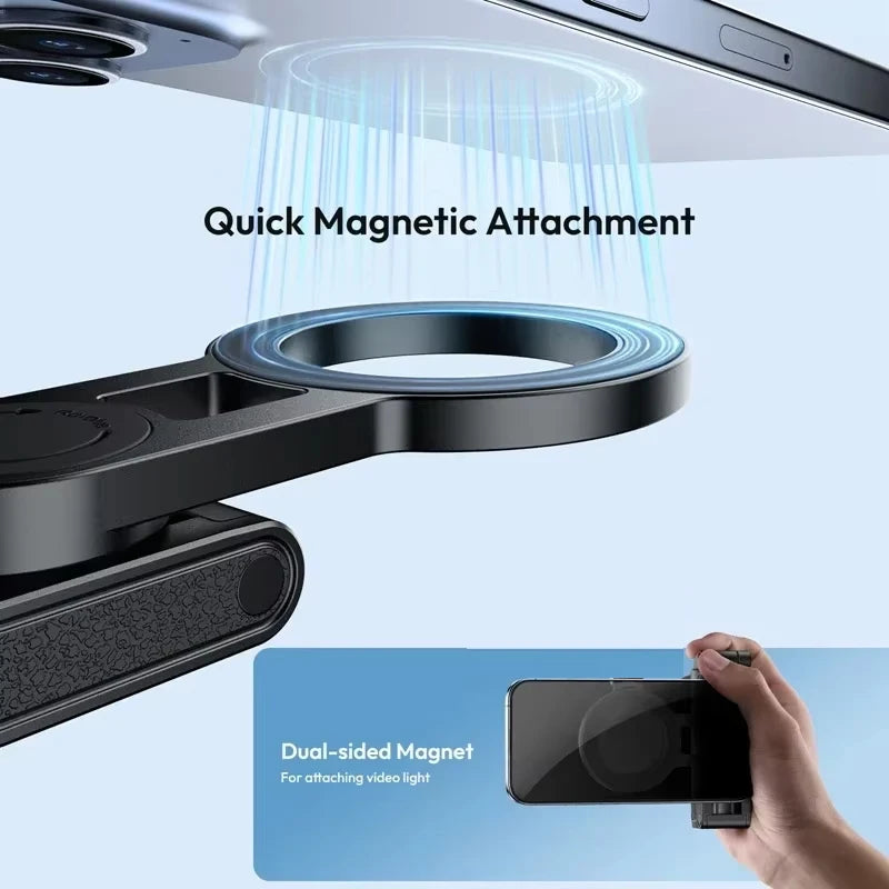 Magnetic Wireless Tripod with Grip and Selfie Stick for Smartphones