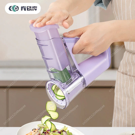 Electric Handheld Vegetable Cutter – Multifunctional Shredder & Slicer